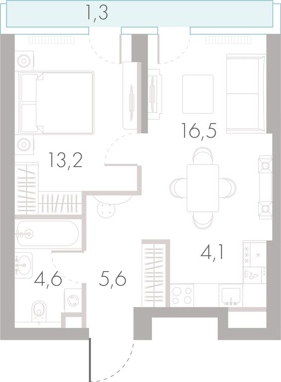 1-BD Apartment Sale, 44.7 sq. m. at River Park Towers, Kutuzovsky Drive, 16с1, Moscow, Russia #1 1-BD Apartment Sale, 44.7 sq. m. at River Park Towers, Kutuzovsky Drive, 16с1, Moscow, Russia #1