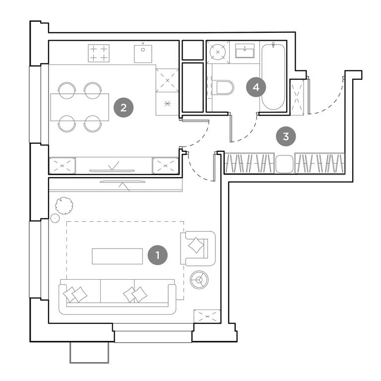 1-BD Apartment Sale, 39.9 sq. m. at Gogol Park, ulitsa Gogolya, 3, Lyubertsy, Moscow Region, Russia #1