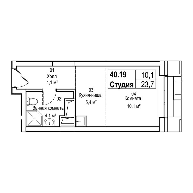 3-BD Apartment Sale, 101.9平方米 at Silver, Serebryakova Drive, 11к1, Moscow, Russia #2