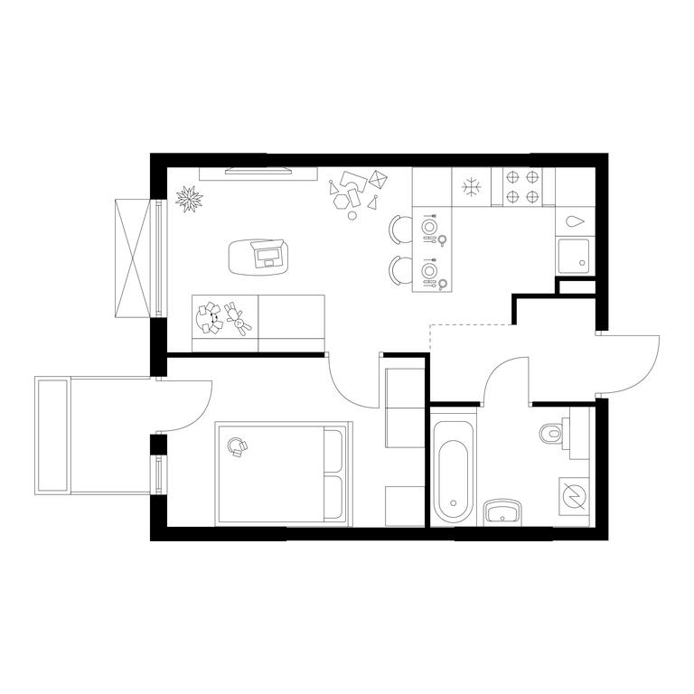 1-BD Apartment Sale, 34.5平方米 at Salarevo Park, Salaryevskaya Street, 8к1, Moskovskiy Settlement, Moscow, Russia #1 1-BD Apartment Sale, 34.5平方米 at Salarevo Park, Salaryevskaya Street, 8к1, Moskovskiy Settlement, Moscow, Russia #1