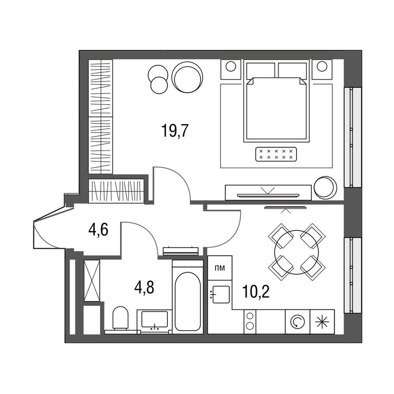 1-BD Apartment Sale, 39.3 sq. m. at Sirenevyi Park, Otkrytoye Highway, 20с1, Moscow, Russia #1 1-BD Apartment Sale, 39.3 sq. m. at Sirenevyi Park, Otkrytoye Highway, 20с1, Moscow, Russia #1