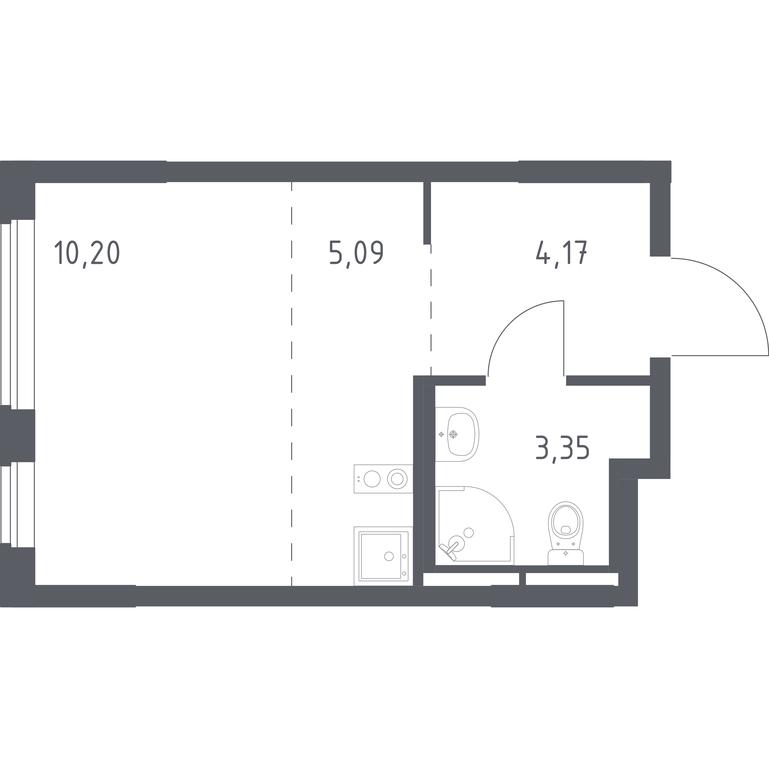Apartment Sale, 22.81 sq. m. at Mytishchi Park, Silikatnaya ulitsa, 41к3, Mytischi, Moscow Region, Russia #1 Apartment Sale, 22.81 sq. m. at Mytishchi Park, Silikatnaya ulitsa, 41к3, Mytischi, Moscow Region, Russia #1