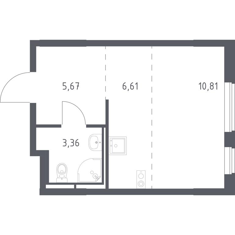 Apartment Sale, 26.45 sq. m. at Mytishchi Park, Silikatnaya ulitsa, 41к3, Mytischi, Moscow Region, Russia #1 Apartment Sale, 26.45 sq. m. at Mytishchi Park, Silikatnaya ulitsa, 41к3, Mytischi, Moscow Region, Russia #1