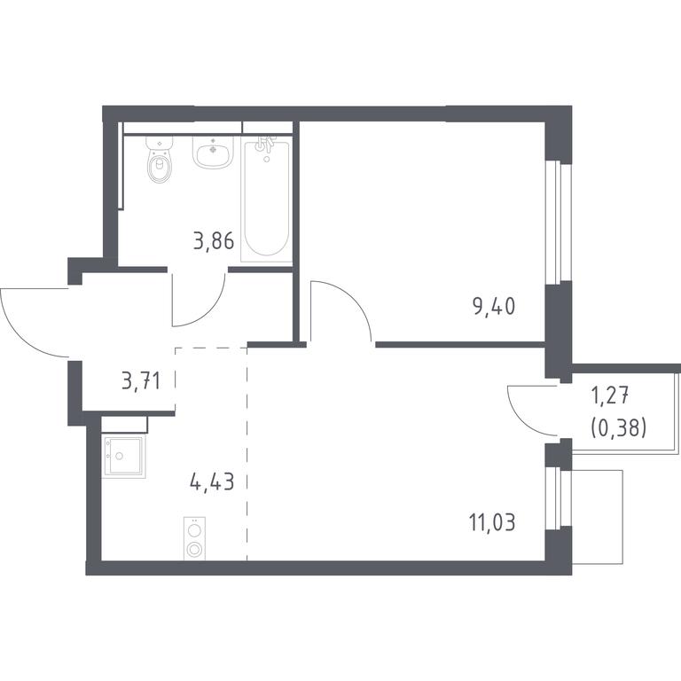 Apartment Sale, 32.81 sq. m. at Mytishchi Park, Silikatnaya ulitsa, 41к3, Mytischi, Moscow Region, Russia #1 Apartment Sale, 32.81 sq. m. at Mytishchi Park, Silikatnaya ulitsa, 41к3, Mytischi, Moscow Region, Russia #1