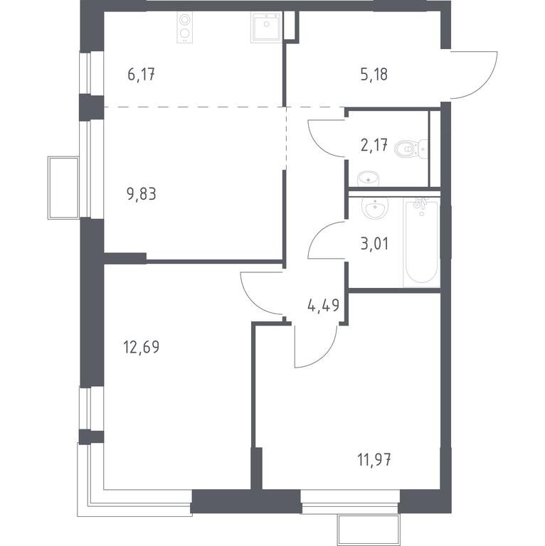 Продажа 1-комн. квартиры, 55,51 м² в ЖК «Егорово Парк», 1-й квартал, посёлок Жилино-1, городской округ Люберцы, Московская область, Россия #1 Продажа 1-комн. квартиры, 55,51 м² в ЖК «Егорово Парк», 1-й квартал, посёлок Жилино-1, городской округ Люберцы, Московская область, Россия #1