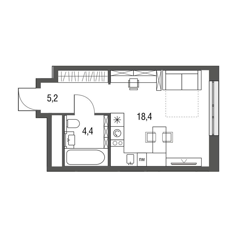 Apartment Sale, 27.9 sq. m. at Sirenevyi Park, Otkrytoye Highway, 20с1, Moscow, Russia #1 Apartment Sale, 27.9 sq. m. at Sirenevyi Park, Otkrytoye Highway, 20с1, Moscow, Russia #1