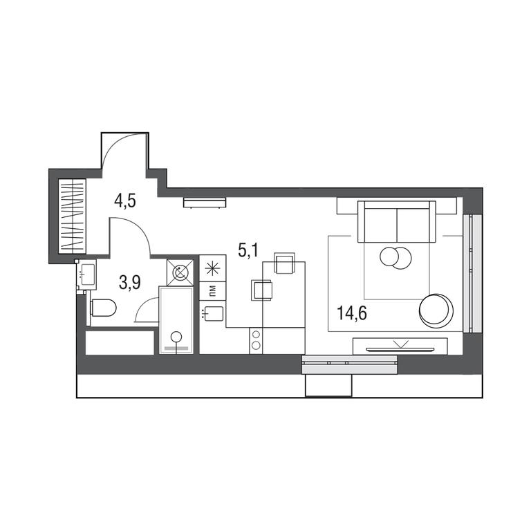 Apartment Sale, 28 sq. m. at Sirenevyi Park, Otkrytoye Highway, 20с1, Moscow, Russia #1 Apartment Sale, 28 sq. m. at Sirenevyi Park, Otkrytoye Highway, 20с1, Moscow, Russia #1