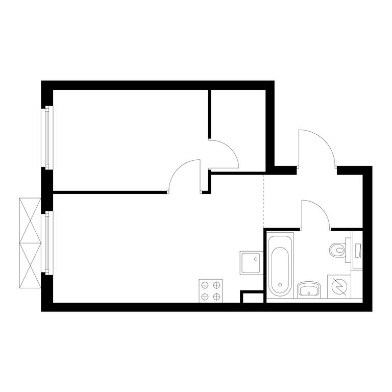 1-BD Apartment Sale, 36.4 sq. m. at Holland Park, Volokolamskoye Highway, 71/13к1, Moscow, Russia #1