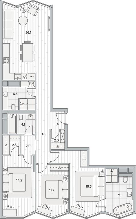 3-BD Apartment Sale, 105.9平方米 at Beregovoy, Beregovoy Drive, 2, Moscow, Russia #1 3-BD Apartment Sale, 105.9平方米 at Beregovoy, Beregovoy Drive, 2, Moscow, Russia #1