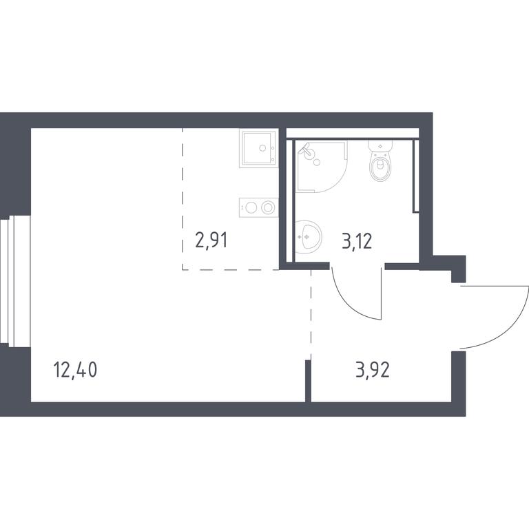 Apartment Sale, 22.35 sq. m. at Egorovo Park, 1-y kvartal, posyolok Zhilino-1, Lubertsy City District, Moscow Region, Russia #1 Apartment Sale, 22.35 sq. m. at Egorovo Park, 1-y kvartal, posyolok Zhilino-1, Lubertsy City District, Moscow Region, Russia #1