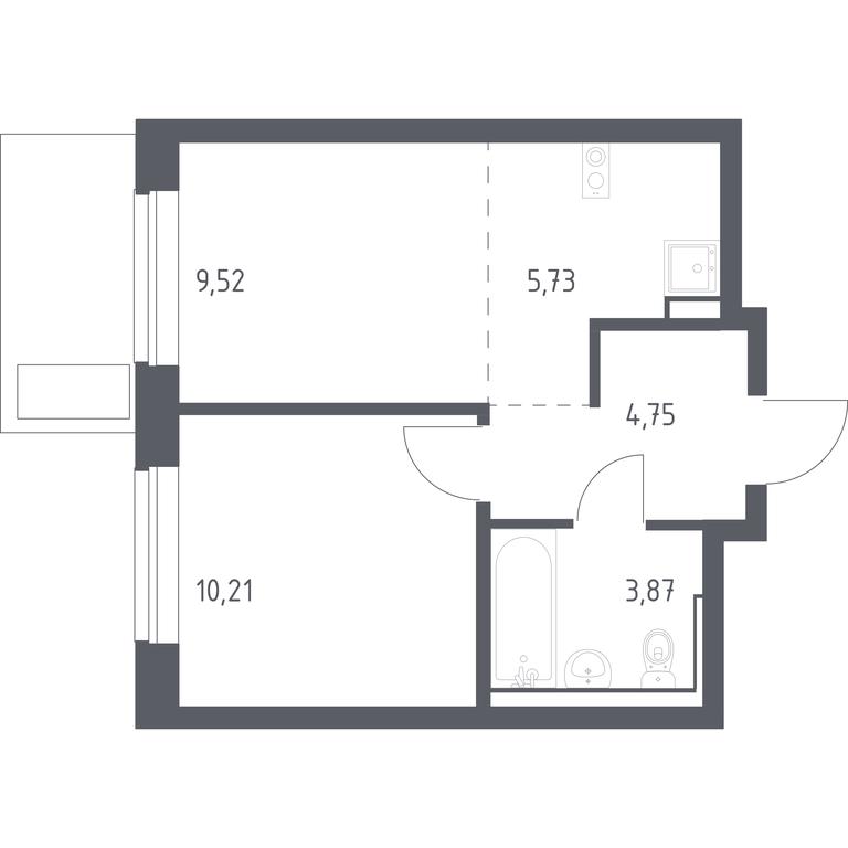 Apartment Sale, 34.08 sq. m. at Egorovo Park, 1-y kvartal, posyolok Zhilino-1, Lubertsy City District, Moscow Region, Russia #1 Apartment Sale, 34.08 sq. m. at Egorovo Park, 1-y kvartal, posyolok Zhilino-1, Lubertsy City District, Moscow Region, Russia #1