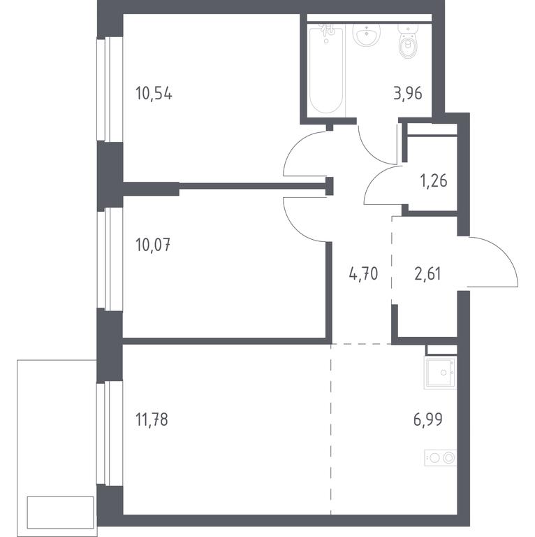 1-BD Apartment Sale, 51.91 sq. m. at Egorovo Park, 1-y kvartal, posyolok Zhilino-1, Lubertsy City District, Moscow Region, Russia #1 1-BD Apartment Sale, 51.91 sq. m. at Egorovo Park, 1-y kvartal, posyolok Zhilino-1, Lubertsy City District, Moscow Region, Russia #1