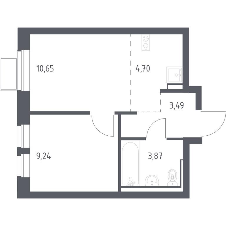 Apartment Sale, 31.95 sq. m. at Egorovo Park, 1-y kvartal, posyolok Zhilino-1, Lubertsy City District, Moscow Region, Russia #1