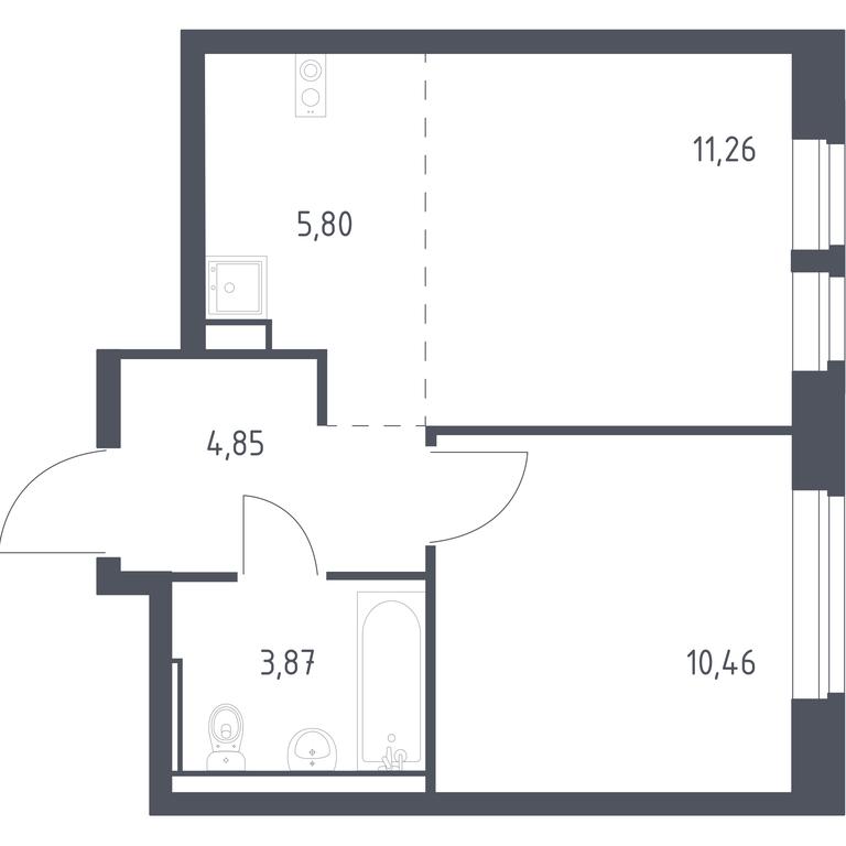 Apartment Sale, 36.24 sq. m. at Egorovo Park, 1-y kvartal, posyolok Zhilino-1, Lubertsy City District, Moscow Region, Russia #1 Apartment Sale, 36.24 sq. m. at Egorovo Park, 1-y kvartal, posyolok Zhilino-1, Lubertsy City District, Moscow Region, Russia #1