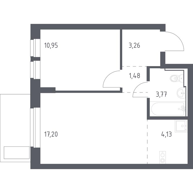 Apartment Sale, 40.79 sq. m. at Egorovo Park, 1-y kvartal, posyolok Zhilino-1, Lubertsy City District, Moscow Region, Russia #1 Apartment Sale, 40.79 sq. m. at Egorovo Park, 1-y kvartal, posyolok Zhilino-1, Lubertsy City District, Moscow Region, Russia #1