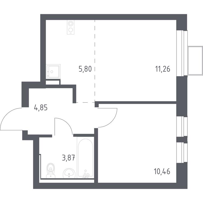 Apartment Sale, 36.24 sq. m. at Egorovo Park, 1-y kvartal, posyolok Zhilino-1, Lubertsy City District, Moscow Region, Russia #1 Apartment Sale, 36.24 sq. m. at Egorovo Park, 1-y kvartal, posyolok Zhilino-1, Lubertsy City District, Moscow Region, Russia #1