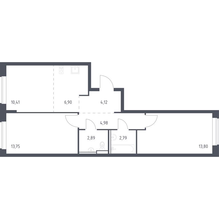 1-BD Apartment Sale, 59.64平方米 at Egorovo Park, 1-y kvartal, posyolok Zhilino-1, Lubertsy City District, Moscow Region, Russia #1 1-BD Apartment Sale, 59.64平方米 at Egorovo Park, 1-y kvartal, posyolok Zhilino-1, Lubertsy City District, Moscow Region, Russia #1