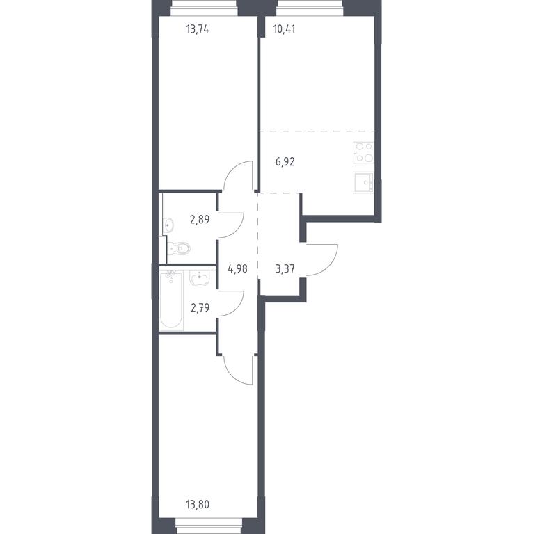 1-BD Apartment Sale, 58.9 sq. m. at Novoe Vnukovo, kvartal № 38, Kokoshkino Settlement, Moscow, Russia #1 1-BD Apartment Sale, 58.9 sq. m. at Novoe Vnukovo, kvartal № 38, Kokoshkino Settlement, Moscow, Russia #1