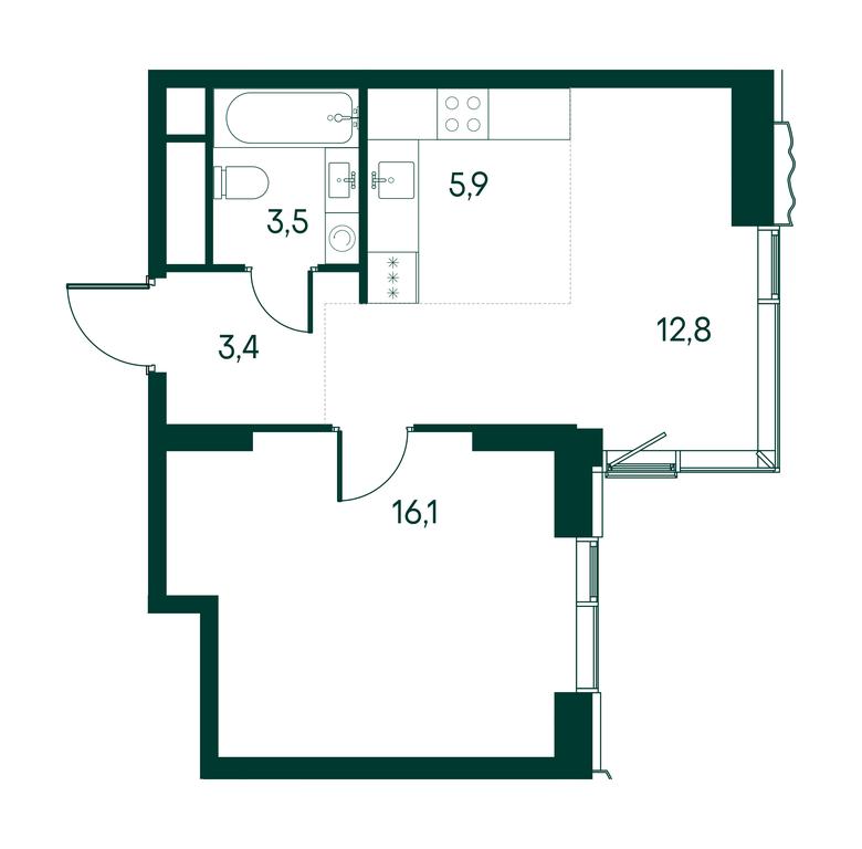 1-BD Apartment Sale, 41.7平方米 at Primavera, Volokolamskoye Highway, вл67, Moscow, Russia #2 1-BD Apartment Sale, 41.7平方米 at Primavera, Volokolamskoye Highway, вл67, Moscow, Russia #2