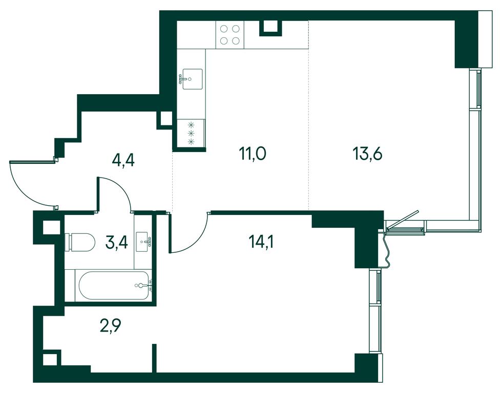1-BD Apartment Sale, 50.6平方米 at Primavera, Volokolamskoye Highway, вл67, Moscow, Russia #1 1-BD Apartment Sale, 50.6平方米 at Primavera, Volokolamskoye Highway, вл67, Moscow, Russia #1