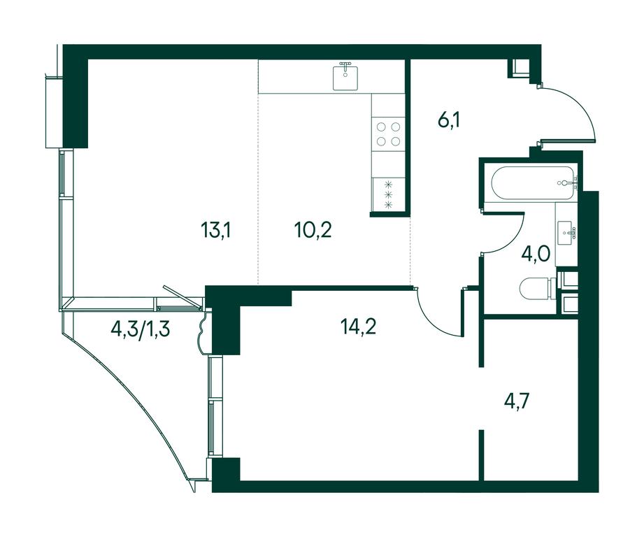 1-BD Apartment Sale, 53.6平方米 at Primavera, Volokolamskoye Highway, вл67, Moscow, Russia #2 1-BD Apartment Sale, 53.6平方米 at Primavera, Volokolamskoye Highway, вл67, Moscow, Russia #2