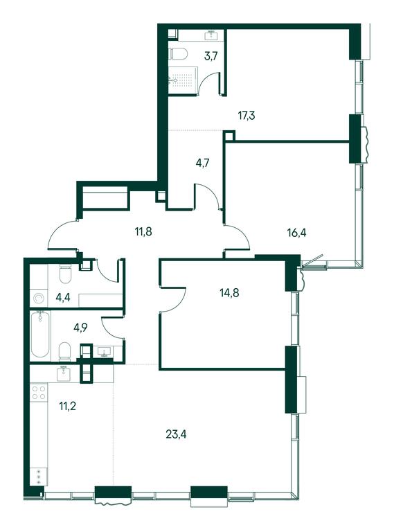 3-BD Apartment Sale, 112.6 sq. m. at Primavera, Volokolamskoye Highway, вл67, Moscow, Russia #2 3-BD Apartment Sale, 112.6 sq. m. at Primavera, Volokolamskoye Highway, вл67, Moscow, Russia #2