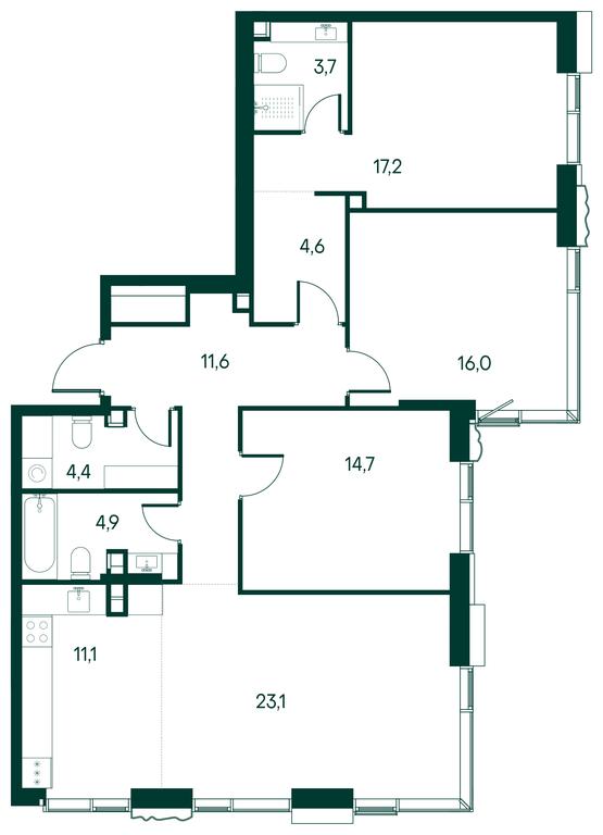 3-BD Apartment Sale, 112.6 sq. m. at Primavera, Volokolamskoye Highway, вл67, Moscow, Russia #1 3-BD Apartment Sale, 112.6 sq. m. at Primavera, Volokolamskoye Highway, вл67, Moscow, Russia #1