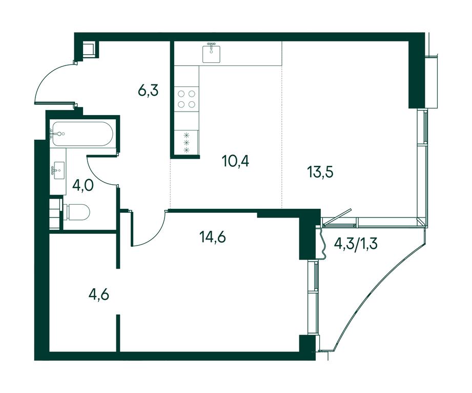 1-BD Apartment Sale, 54.7 sq. m. at Primavera, Volokolamskoye Highway, вл67, Moscow, Russia #2 1-BD Apartment Sale, 54.7 sq. m. at Primavera, Volokolamskoye Highway, вл67, Moscow, Russia #2