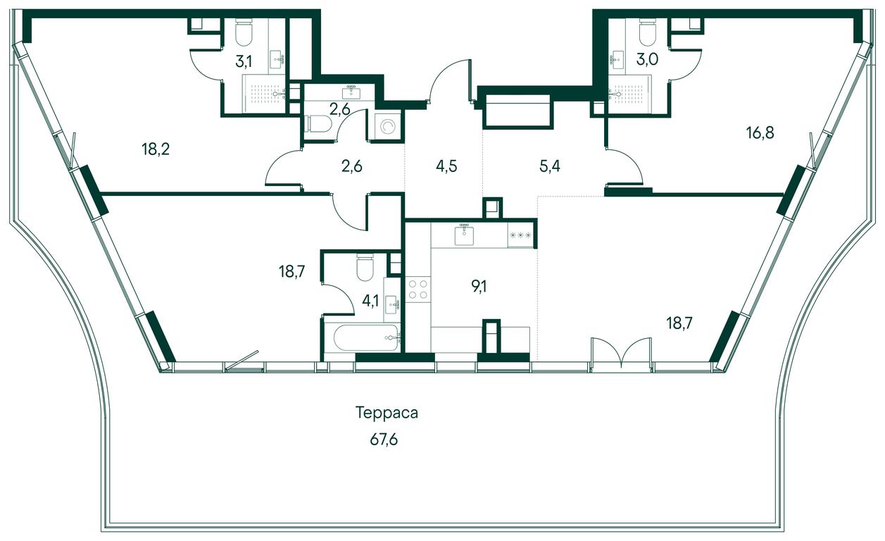 3-BD Apartment Sale, 132.2 sq. m. at Primavera, Volokolamskoye Highway, вл67, Moscow, Russia #1 3-BD Apartment Sale, 132.2 sq. m. at Primavera, Volokolamskoye Highway, вл67, Moscow, Russia #1