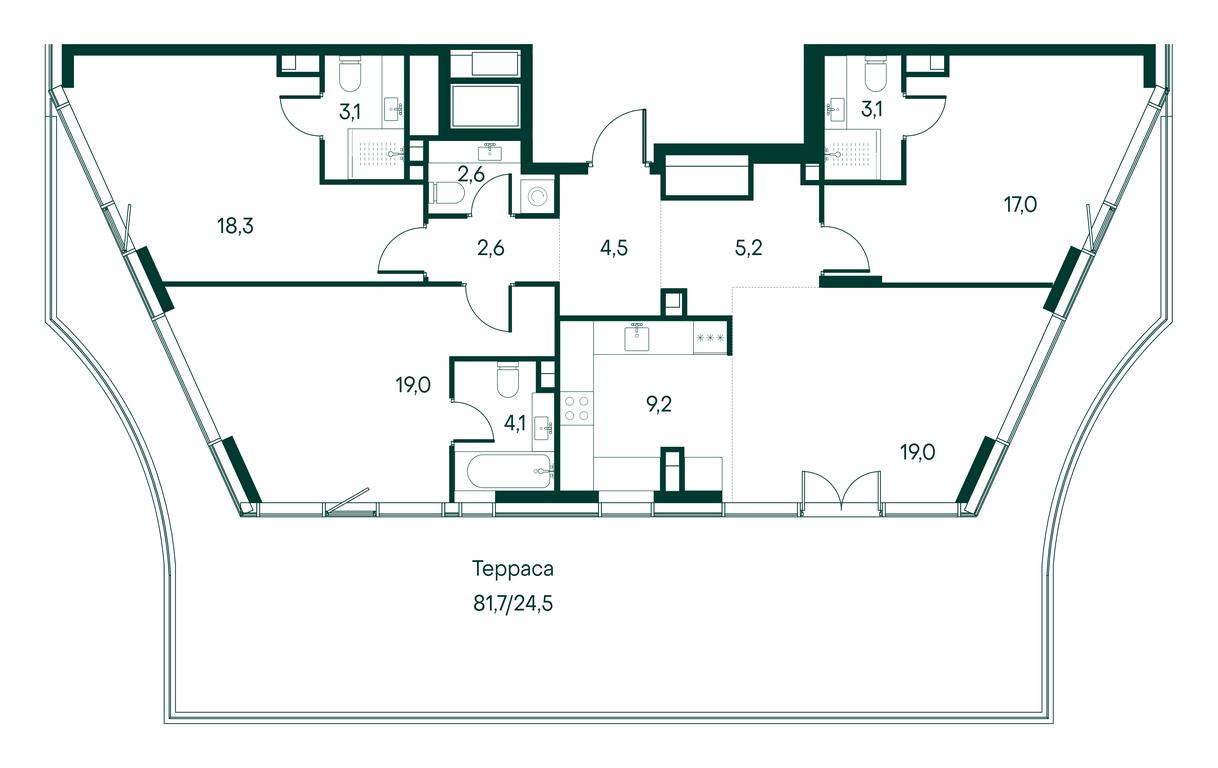 3-BD Apartment Sale, 132.2 sq. m. at Primavera, Volokolamskoye Highway, вл67, Moscow, Russia #2 3-BD Apartment Sale, 132.2 sq. m. at Primavera, Volokolamskoye Highway, вл67, Moscow, Russia #2