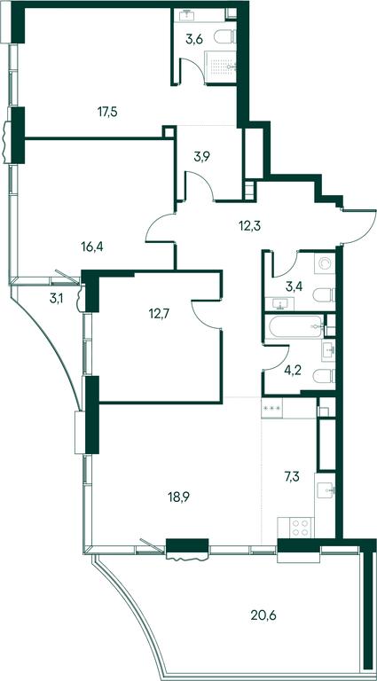 3-BD Apartment Sale, 109.8 sq. m. at Primavera, Volokolamskoye Highway, вл67, Moscow, Russia #1 3-BD Apartment Sale, 109.8 sq. m. at Primavera, Volokolamskoye Highway, вл67, Moscow, Russia #1