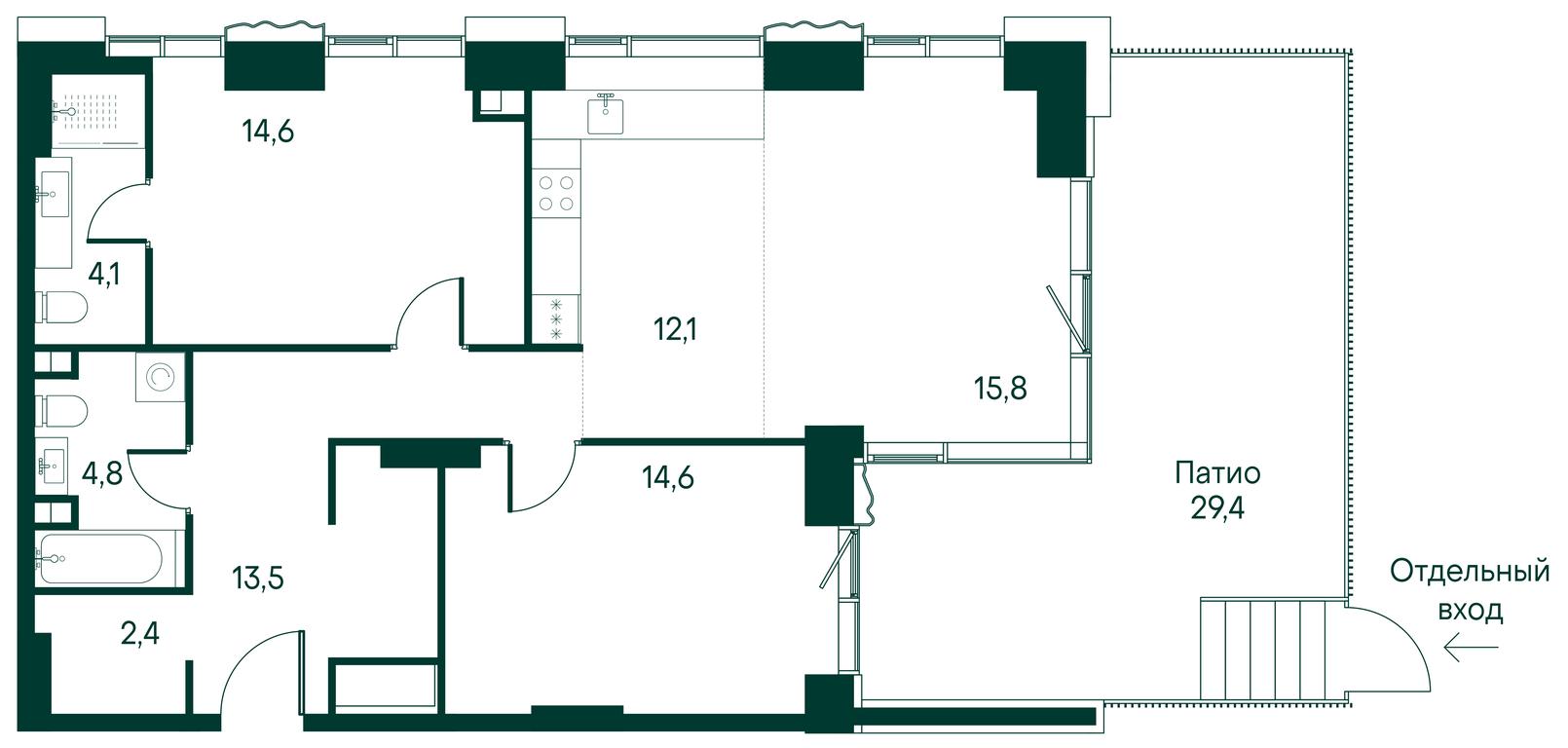 2-BD Apartment Sale, 91.9平方米 at Primavera, Volokolamskoye Highway, вл67, Moscow, Russia #1 2-BD Apartment Sale, 91.9平方米 at Primavera, Volokolamskoye Highway, вл67, Moscow, Russia #1