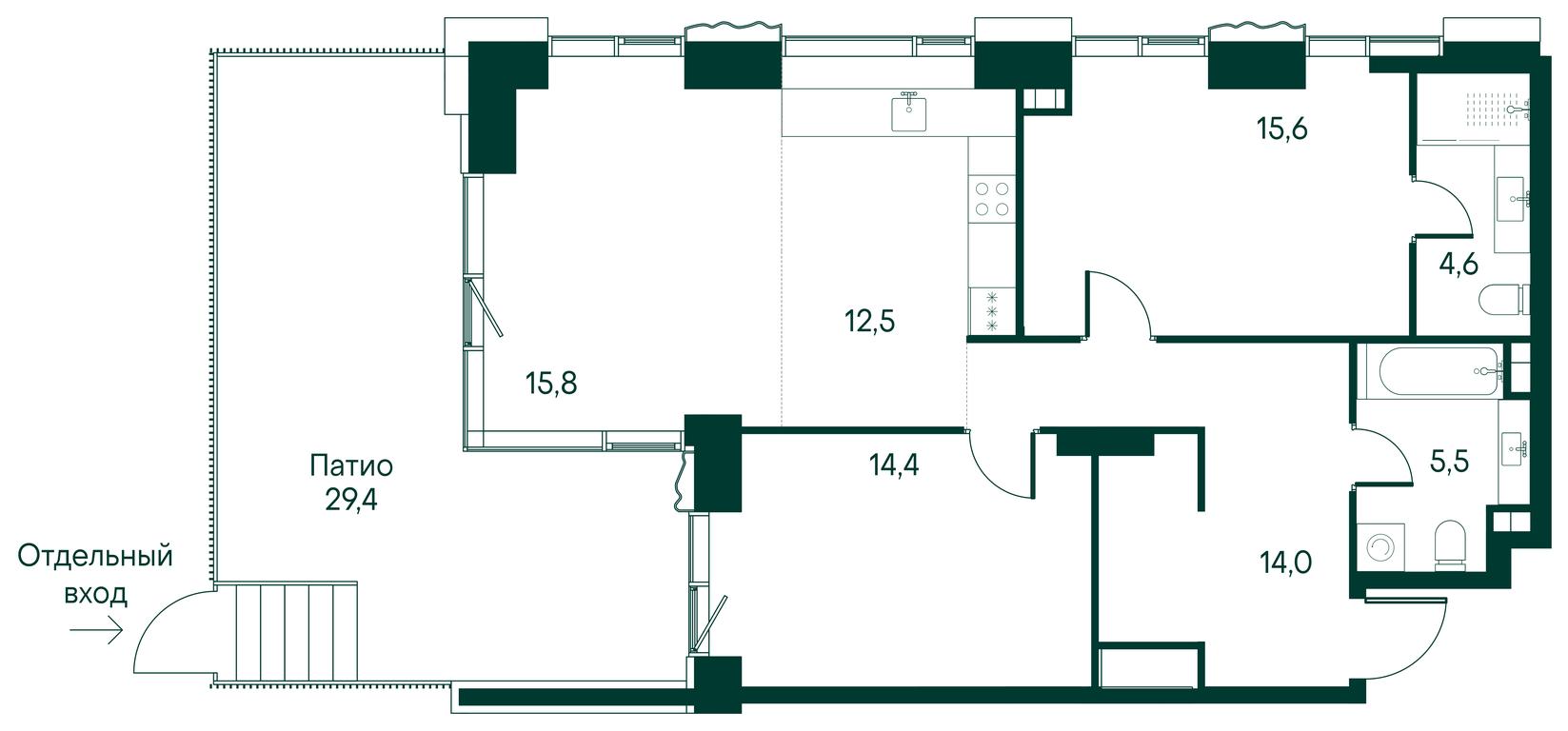 2-BD Apartment Sale, 94.3 sq. m. at Primavera, Volokolamskoye Highway, вл67, Moscow, Russia #1 2-BD Apartment Sale, 94.3 sq. m. at Primavera, Volokolamskoye Highway, вл67, Moscow, Russia #1