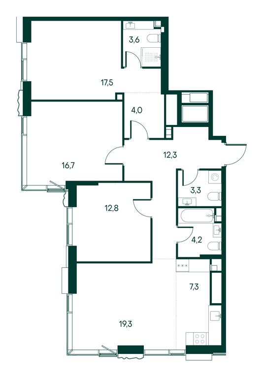 3-BD Apartment Sale, 101 sq. m. at Primavera, Volokolamskoye Highway, вл67, Moscow, Russia #2 3-BD Apartment Sale, 101 sq. m. at Primavera, Volokolamskoye Highway, вл67, Moscow, Russia #2