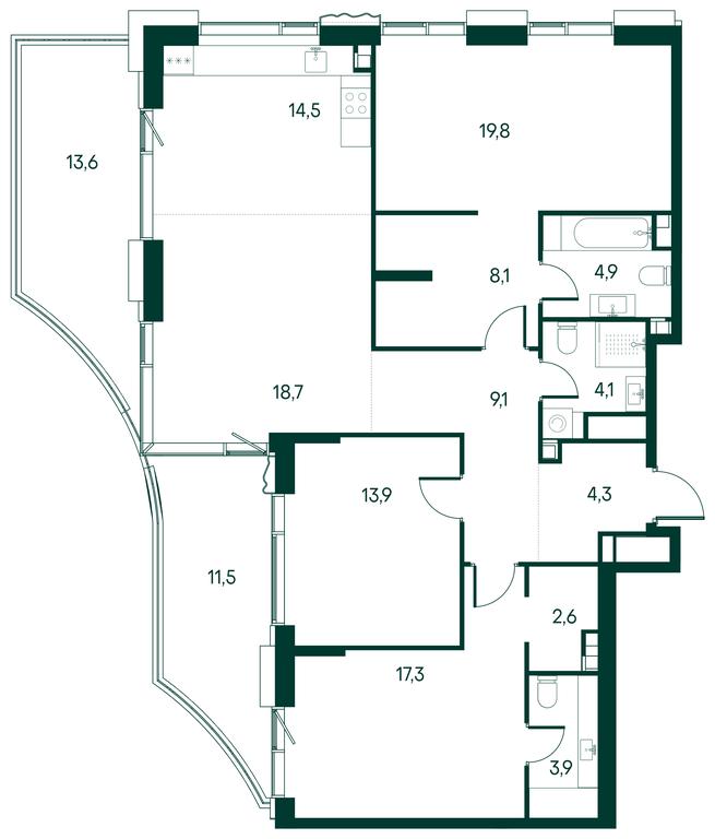 3-BD Apartment Sale, 132.4平方米 at Primavera, Volokolamskoye Highway, вл67, Moscow, Russia #1 3-BD Apartment Sale, 132.4平方米 at Primavera, Volokolamskoye Highway, вл67, Moscow, Russia #1