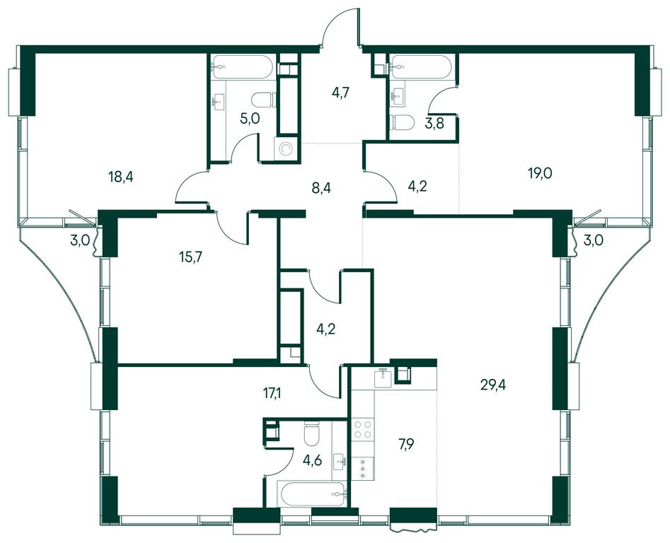 4-BD Apartment Sale, 146.5 sq. m. at Primavera, Volokolamskoye Highway, вл67, Moscow, Russia #1 4-BD Apartment Sale, 146.5 sq. m. at Primavera, Volokolamskoye Highway, вл67, Moscow, Russia #1