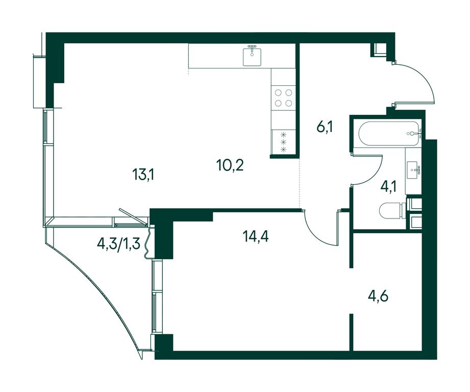 1-BD Apartment Sale, 53.8平方米 at Primavera, Volokolamskoye Highway, вл67, Moscow, Russia #2 1-BD Apartment Sale, 53.8平方米 at Primavera, Volokolamskoye Highway, вл67, Moscow, Russia #2