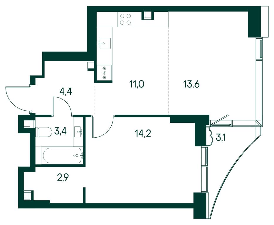 1-BD Apartment Sale, 51 sq. m. at Primavera, Volokolamskoye Highway, вл67, Moscow, Russia #1 1-BD Apartment Sale, 51 sq. m. at Primavera, Volokolamskoye Highway, вл67, Moscow, Russia #1