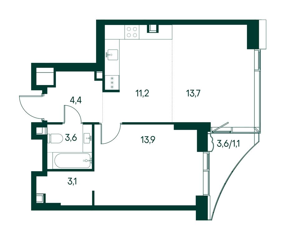 1-BD Apartment Sale, 51 sq. m. at Primavera, Volokolamskoye Highway, вл67, Moscow, Russia #2 1-BD Apartment Sale, 51 sq. m. at Primavera, Volokolamskoye Highway, вл67, Moscow, Russia #2