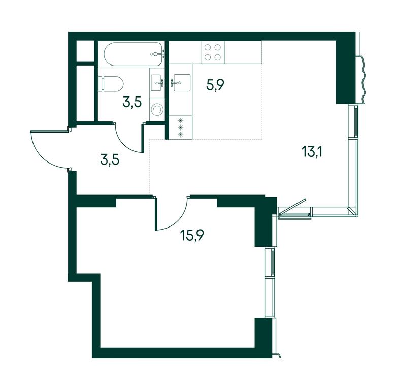 Продажа 1-комн. квартиры, 41,9 м² в ЖК «Примавера (Primavera)», Волоколамское шоссе, вл67, Москва, Россия #2