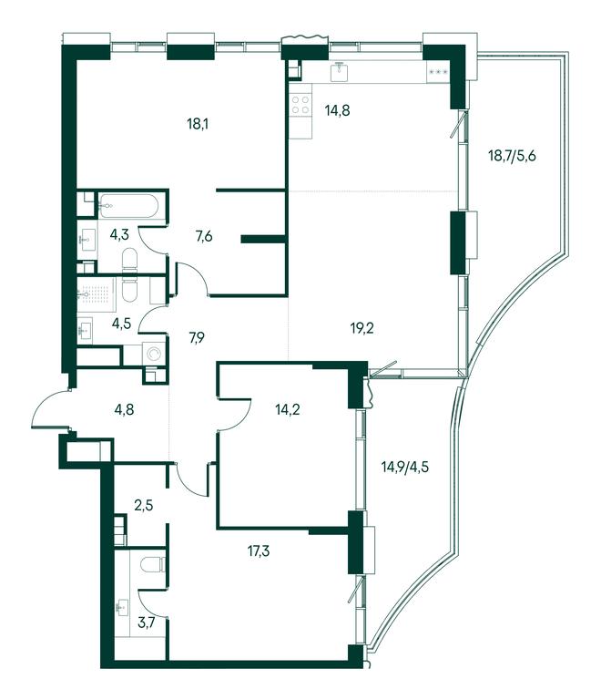3-BD Apartment Sale, 129 sq. m. at Primavera, Volokolamskoye Highway, вл67, Moscow, Russia #2 3-BD Apartment Sale, 129 sq. m. at Primavera, Volokolamskoye Highway, вл67, Moscow, Russia #2