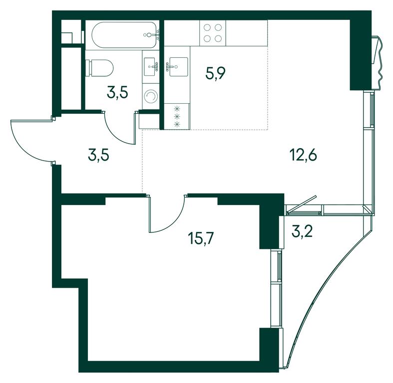 1-BD Apartment Sale, 42.8 sq. m. at Primavera, Volokolamskoye Highway, вл67, Moscow, Russia #1 1-BD Apartment Sale, 42.8 sq. m. at Primavera, Volokolamskoye Highway, вл67, Moscow, Russia #1