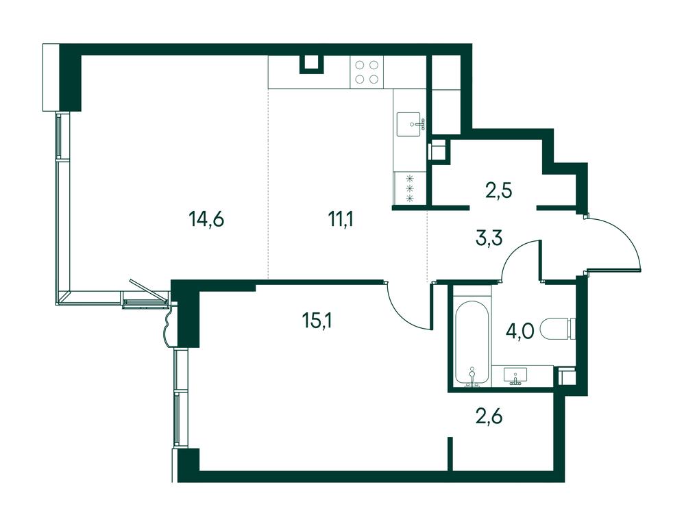 1-BD Apartment Sale, 53.2 sq. m. at Primavera, Volokolamskoye Highway, вл67, Moscow, Russia #2 1-BD Apartment Sale, 53.2 sq. m. at Primavera, Volokolamskoye Highway, вл67, Moscow, Russia #2