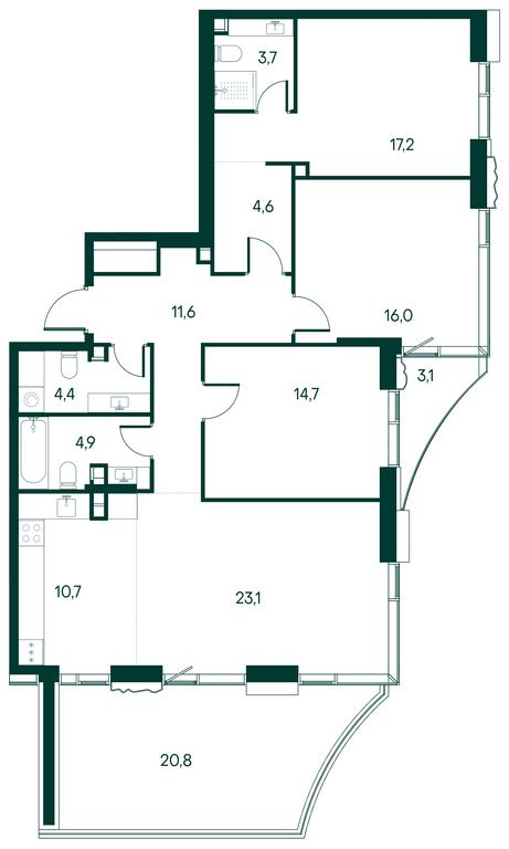 3-BD Apartment Sale, 120.7 sq. m. at Primavera, Volokolamskoye Highway, вл67, Moscow, Russia #1 3-BD Apartment Sale, 120.7 sq. m. at Primavera, Volokolamskoye Highway, вл67, Moscow, Russia #1
