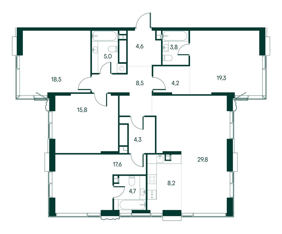 4-BD Apartment Sale, 144.3 sq. m. at Primavera, Volokolamskoye Highway, вл67, Moscow, Russia #2 4-BD Apartment Sale, 144.3 sq. m. at Primavera, Volokolamskoye Highway, вл67, Moscow, Russia #2