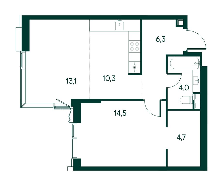 1-BD Apartment Sale, 52.9平方米 at Primavera, Volokolamskoye Highway, вл67, Moscow, Russia #2 1-BD Apartment Sale, 52.9平方米 at Primavera, Volokolamskoye Highway, вл67, Moscow, Russia #2