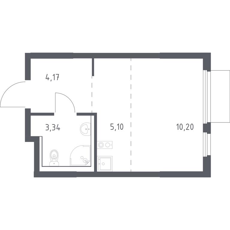 Apartment Sale, 22.81 sq. m. at Prigorod Lesnoe, Molodyozhny bulvar, 6, derevnya Misaylovo, Leninskiy City District, Moscow Region, Russia #1 Apartment Sale, 22.81 sq. m. at Prigorod Lesnoe, Molodyozhny bulvar, 6, derevnya Misaylovo, Leninskiy City District, Moscow Region, Russia #1