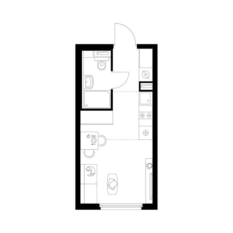 Apartment Sale, 20.3 sq. m. at Businovskiy Park, Izhorskaya Street, 6с5, Moscow, Russia #1