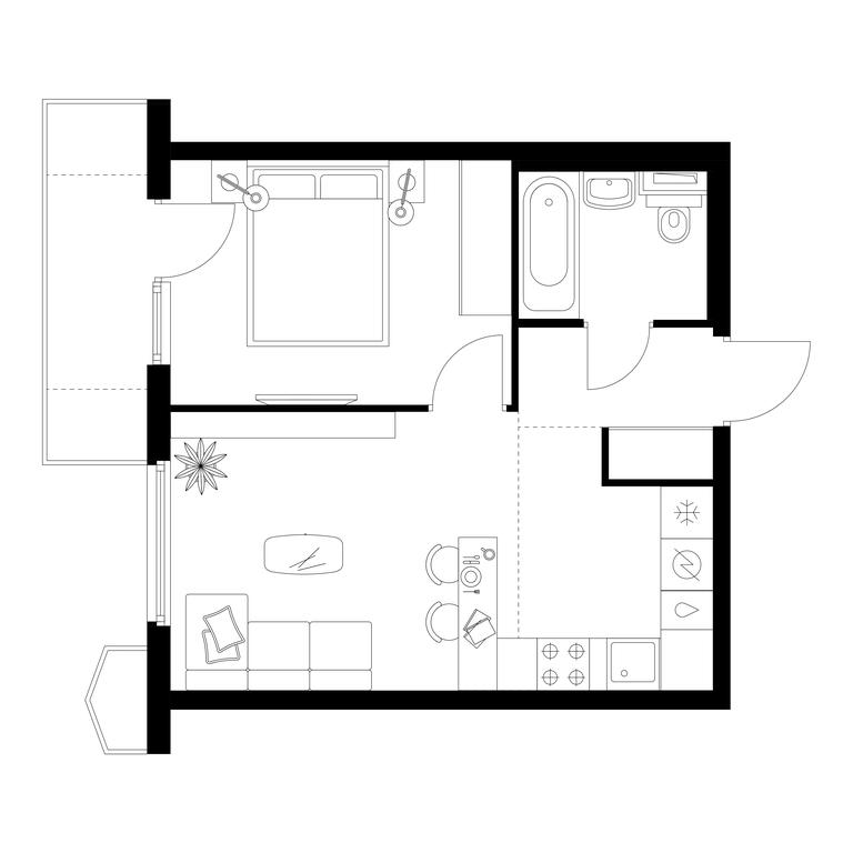 1-BD Apartment Sale, 37.2平方米 at Businovskiy Park, Izhorskaya Street, 6с5, Moscow, Russia #1 1-BD Apartment Sale, 37.2平方米 at Businovskiy Park, Izhorskaya Street, 6с5, Moscow, Russia #1