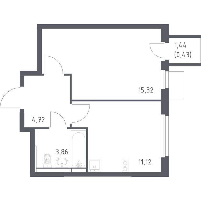 Apartment Sale, 35.45平方米 at Mytishchi Park, Silikatnaya ulitsa, 41к3, Mytischi, Moscow Region, Russia #1 Apartment Sale, 35.45平方米 at Mytishchi Park, Silikatnaya ulitsa, 41к3, Mytischi, Moscow Region, Russia #1